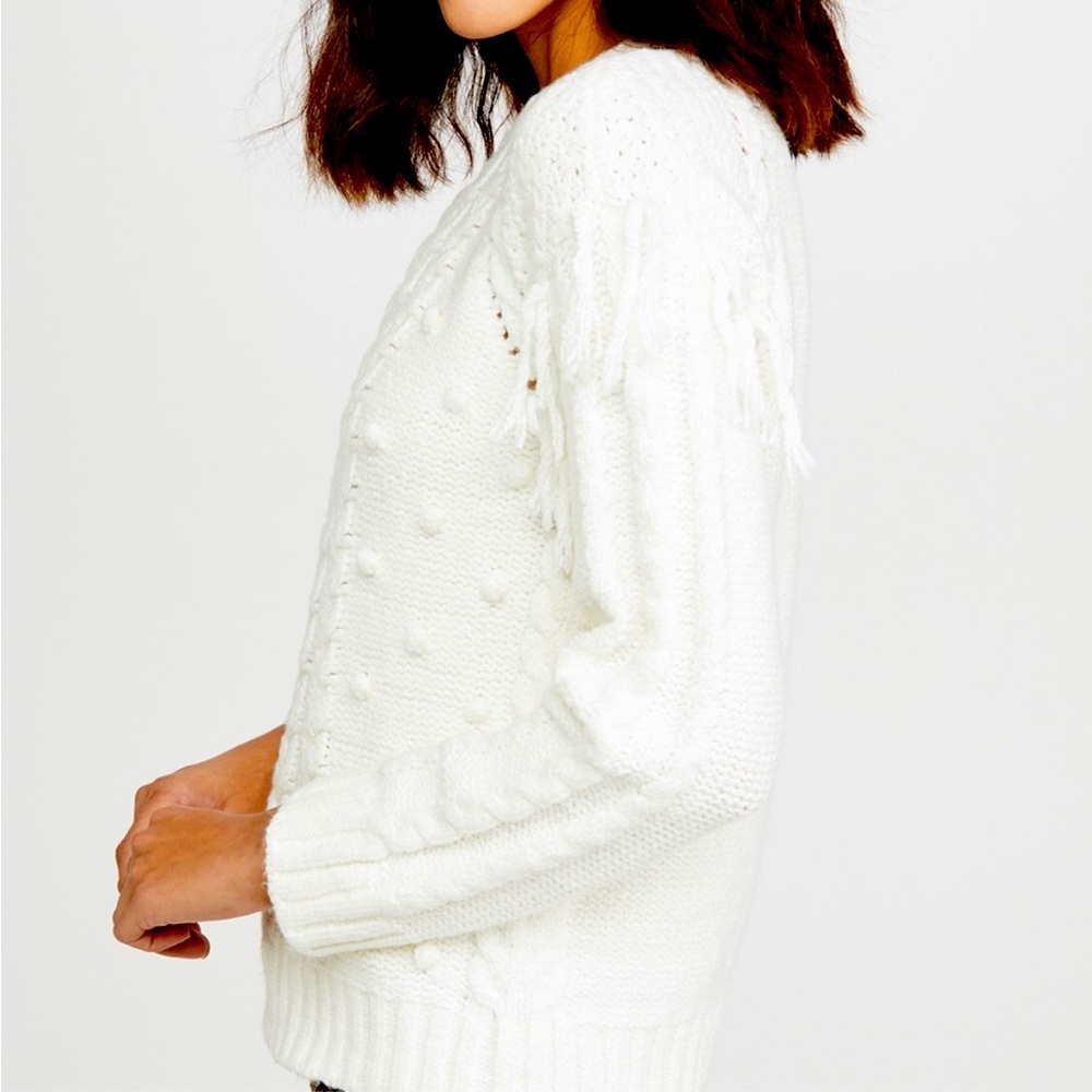 Cupcakes and Cashmere Ivory Cable Knit Sweater- Size XS - Picture 8 of 9